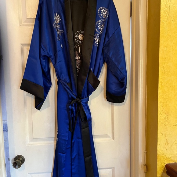 black and blue reversible kimono - Picture 2 of 11